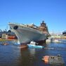 На Севмаше выведен из наливного бассейна модернизируемый атомный ракетный крейсер «Адмирал Нахимов»